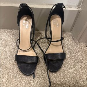 Mix No. 6 Black Strappy Heels